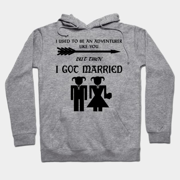 But Then I Got Married (Black) Hoodie by Graograman